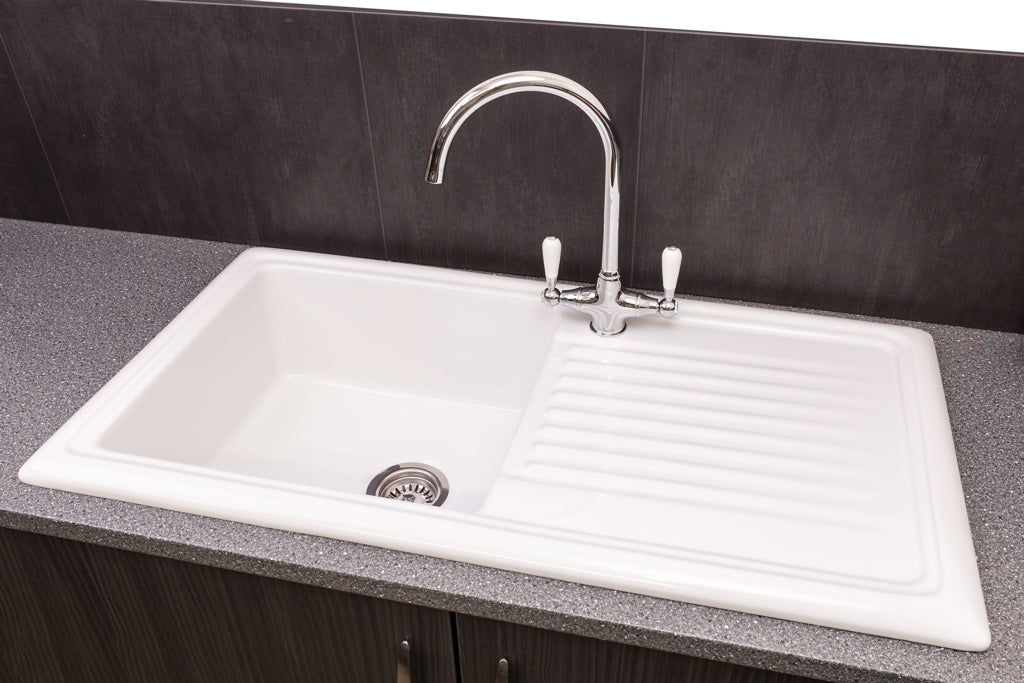 Reginox White Ceramic Reversible Sink