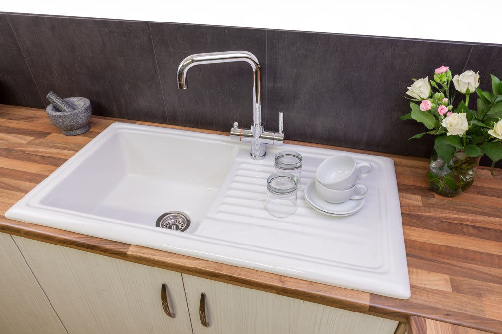 Reginox White Ceramic Reversible Sink