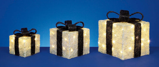 Premier Glitter Parcels With 40 LEDs