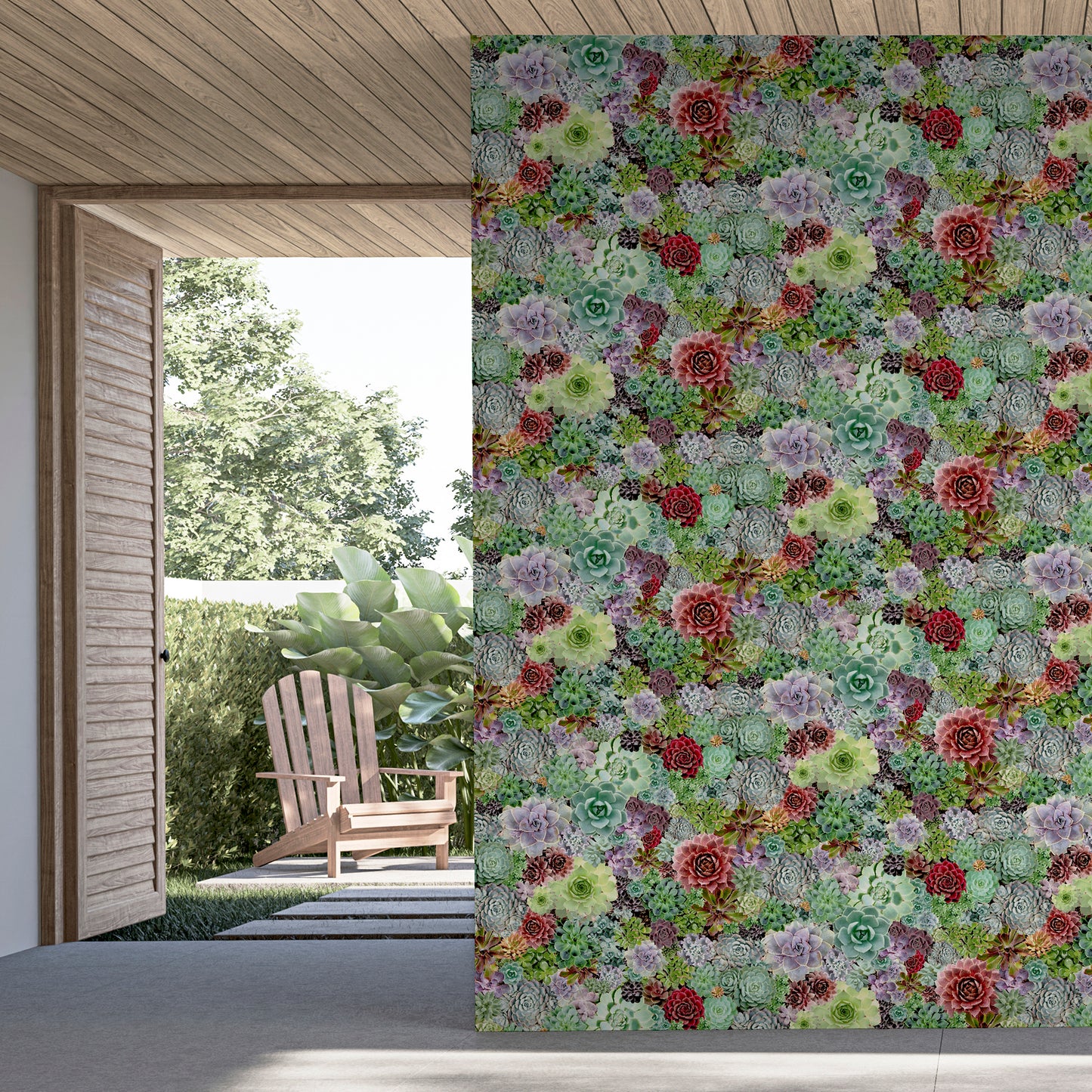 Arthouse Succulent Living Wall Multi Wallpaper