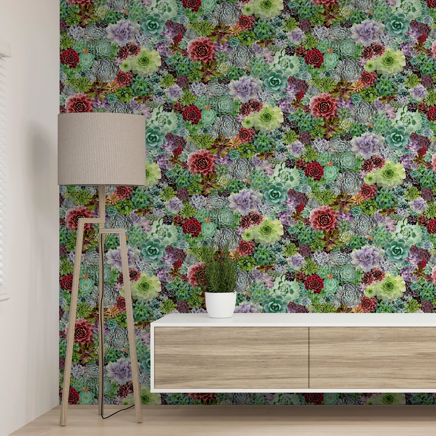 Arthouse Succulent Living Wall Multi Wallpaper