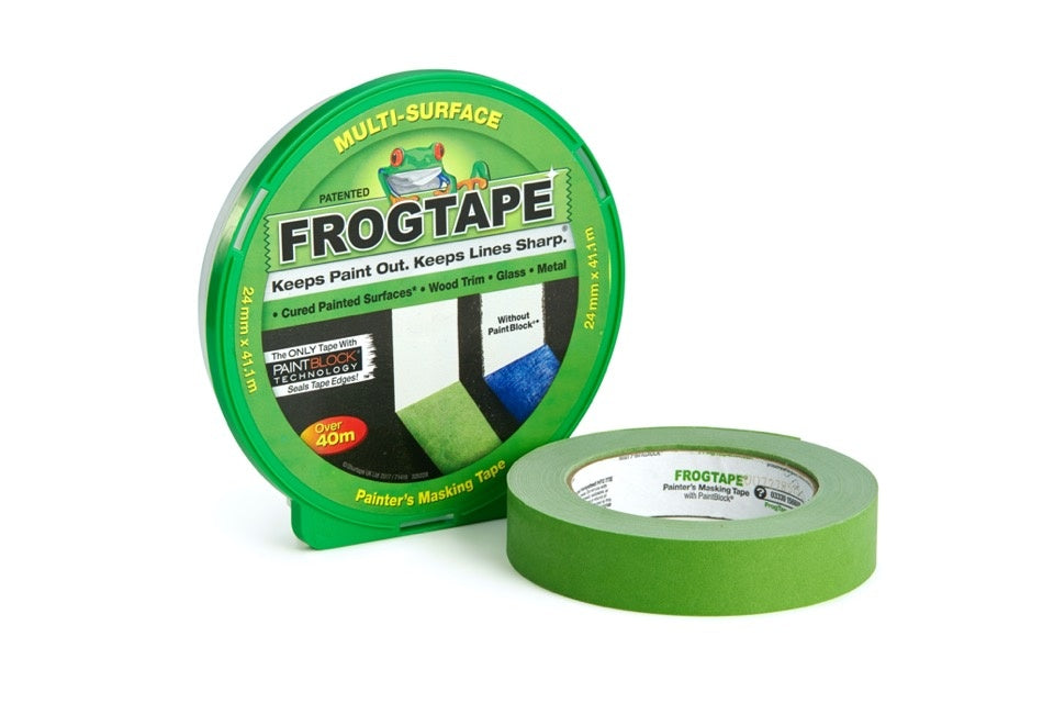 Cinta adhesiva para pintor Frog Tape, 24 mm x 41 m, multisuperficie