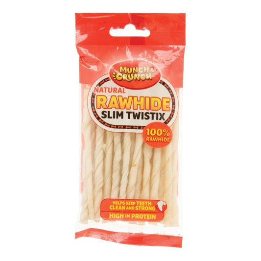 Munch & Crunch Natural Rawhide Twist Sticks