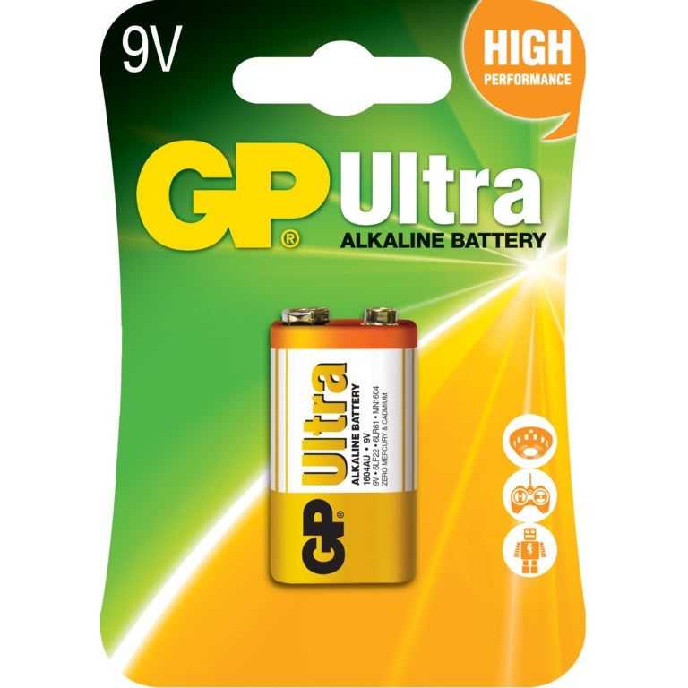 GP Ultra Alkaline Battery 9v