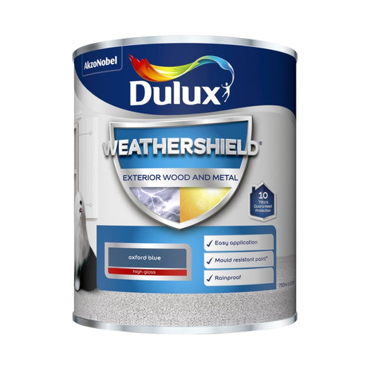 Dulux Weathershield Exterior Brillo 750ml Oxford Azul