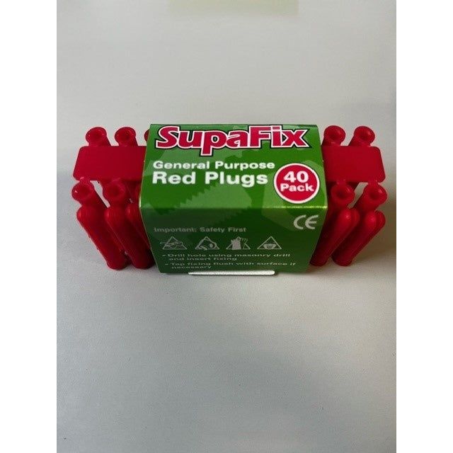 SupaFix General Purpose Plugs Red Pack 40