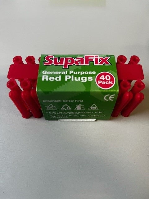 SupaFix General Purpose Plugs Red Pack 40