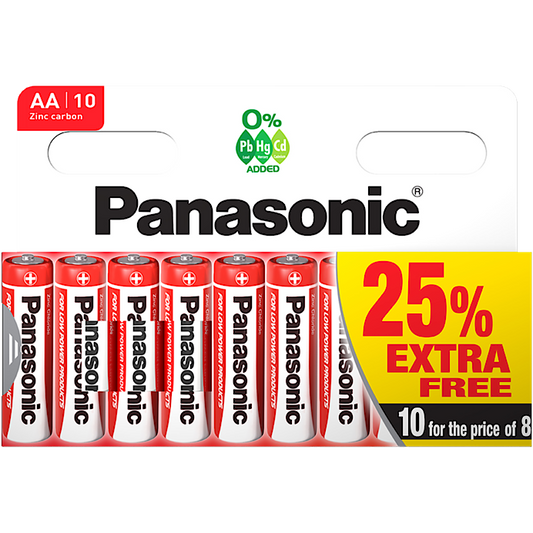 Panasonic Rojo Especiales AA Pack 10 R6RB10