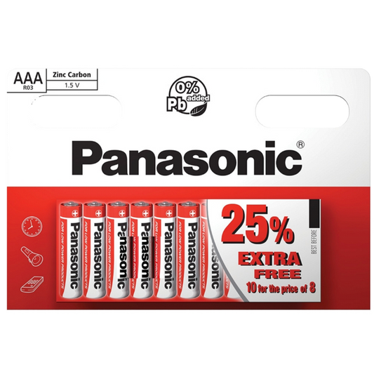 Panasonic Zinc AAA Batteries