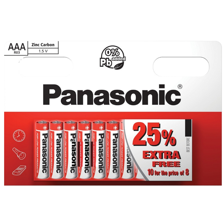 Panasonic Zinc AAA Batteries