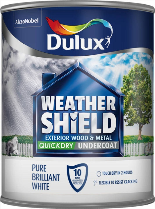 Dulux Weathershield Capa base de secado rápido 750 ml Blanco brillante puro