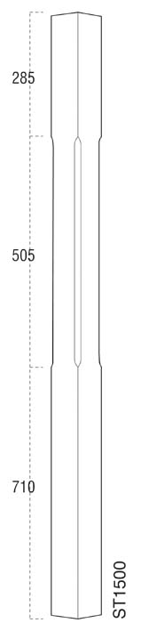 Cheshire Mouldings Stop Chamfered Newel Pine