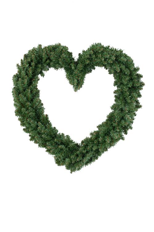 Kaemingk Green Heart Wreath