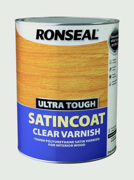 Ronseal Ultra Tough Varnish Satin Coat - 5L