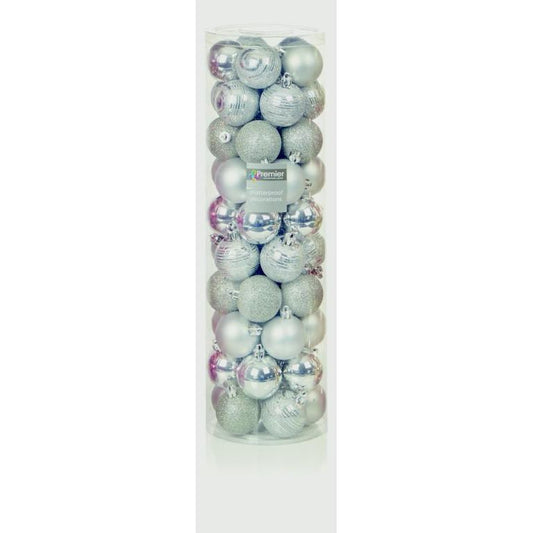 Premier Multi Finish Balls Silver with Silver Glitter