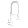 SP Mallory Mono Sink Mixer Tap with Precision Rinser