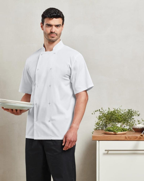 Dennys Short Sleeve Chef's Jacket White M
