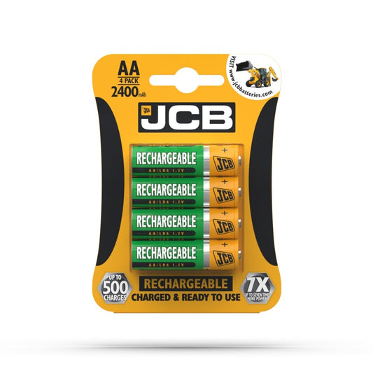 JCB AA Rechargeable Batteries 2400mah