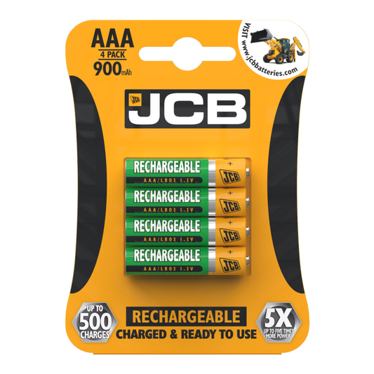 JCB Rechargeable AAA Batteries