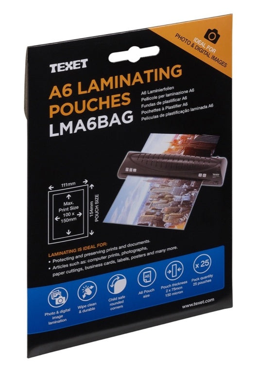 Texet Laminating Pouches A6