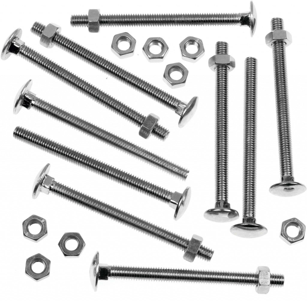 Securfix Carriage Bolts With Hex Nuts M6 x 2"-M6 x 50mm | Pack of 200