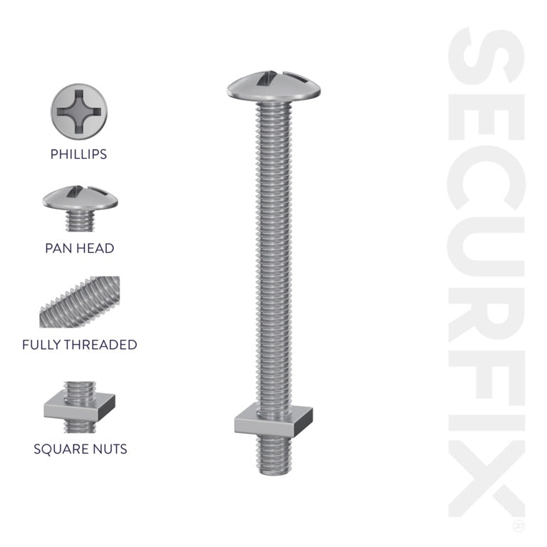 Securfix Roofing Bolts With Nuts