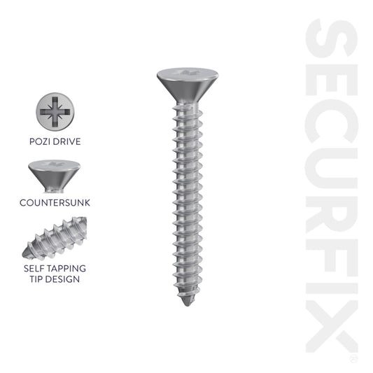 Securfix Self Tapping Screws 8 x 1 1/4"-4.0 x 30mm | Pack of 200