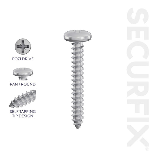 Securfix Self Tapping Screws 8 x 1 ½"-4.0 x 40mm | Pack of 200