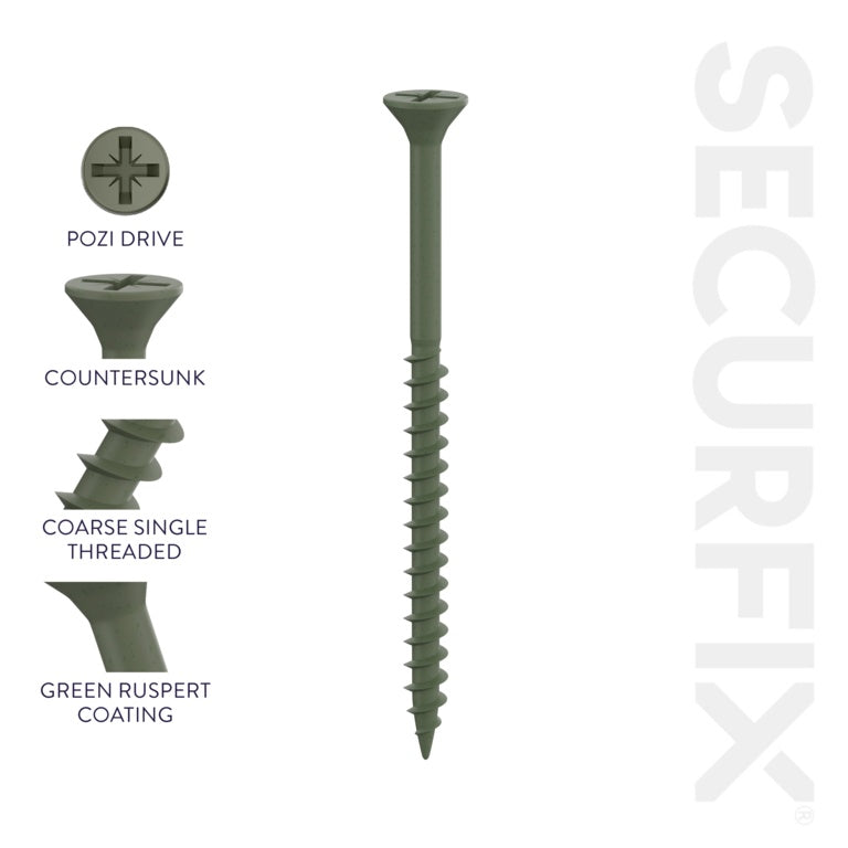 Securfix Green Decking Screws