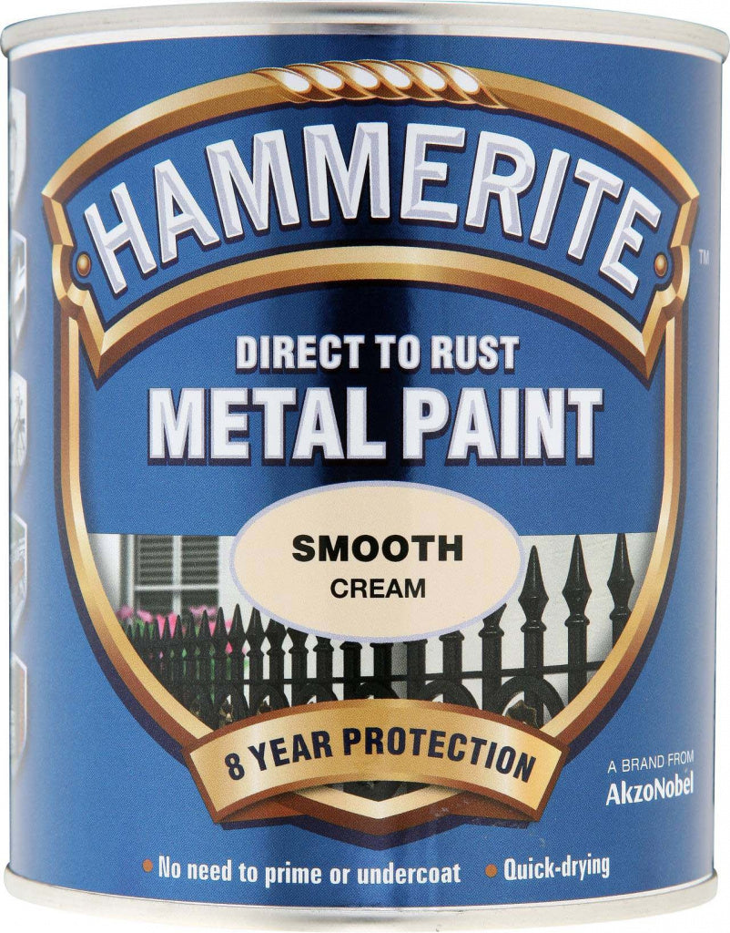 Hammerite Metal Paint Smooth 750ml Cream