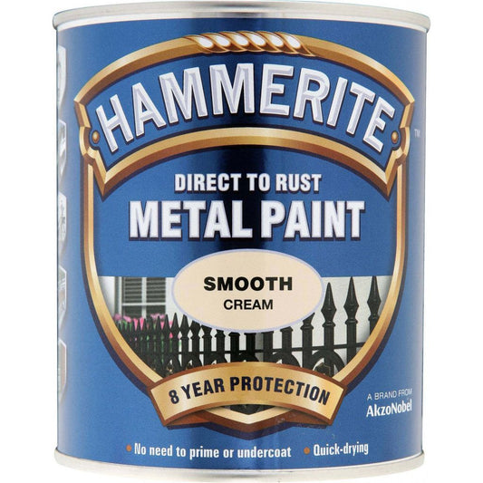 Hammerite Metal Paint Smooth 750ml Cream