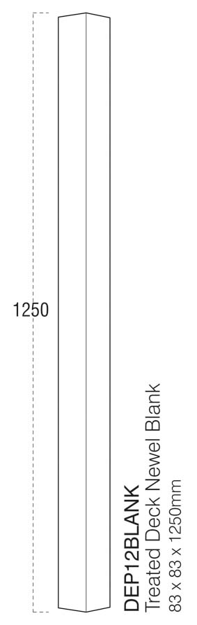 Cheshire Mouldings Decking Newel Post Square