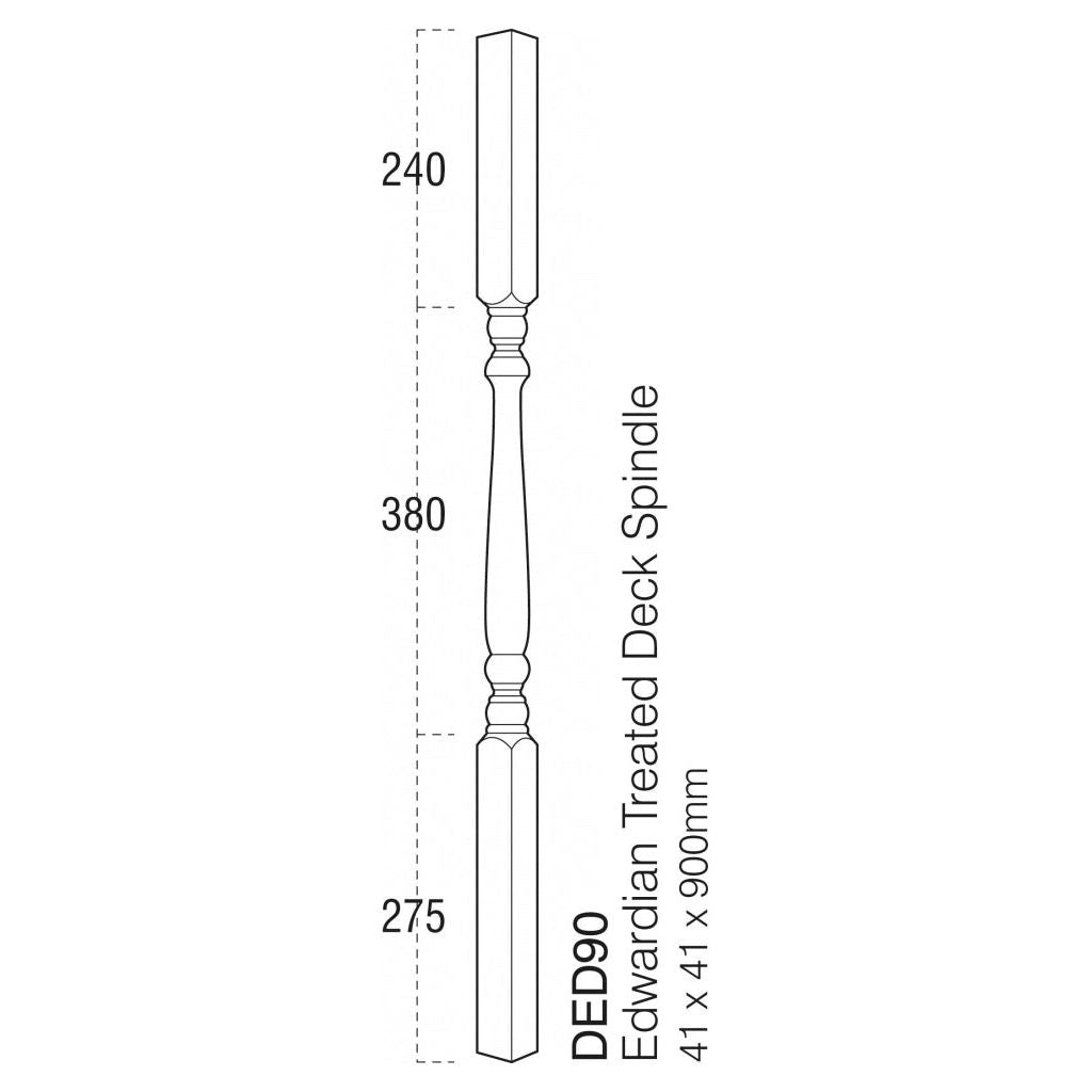Cheshire Mouldings Decking Turned Spindle