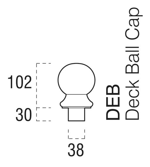 Cheshire Mouldings Decking Newel Ball Cap