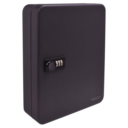 Sterling 36 Hook Combination Key Cabinet - Black