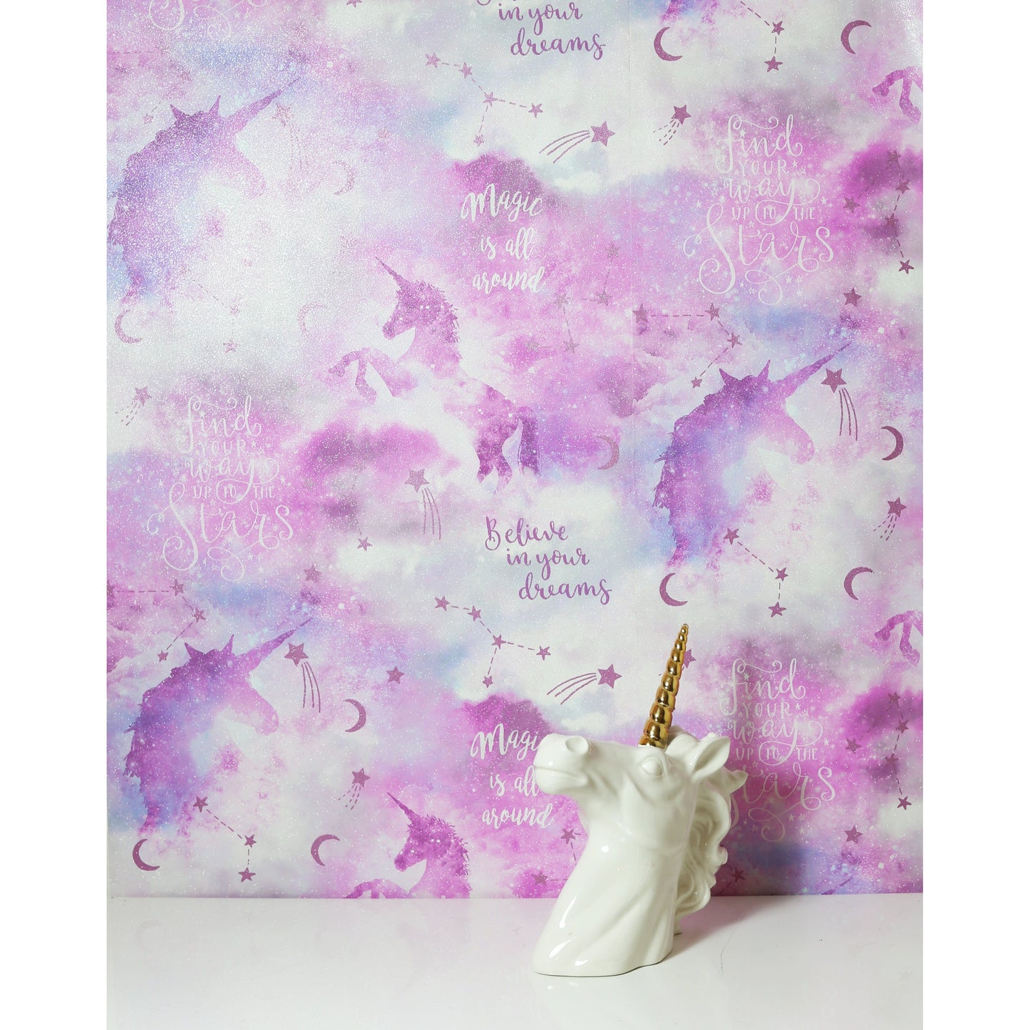 Arthouse Galaxy Unicorn Blush Multi Wallpaper