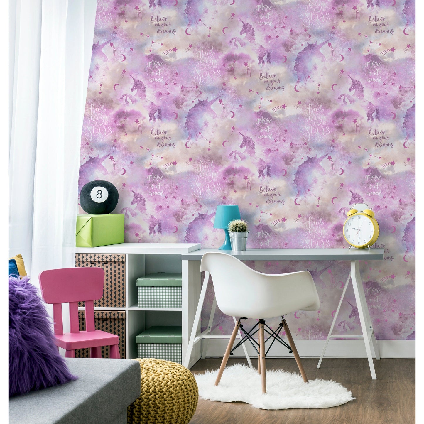 Arthouse Galaxy Unicorn Blush Multi Wallpaper