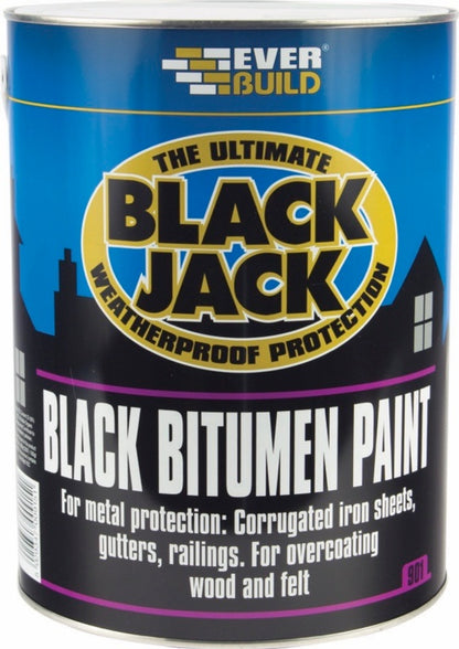 Peinture bitume noire Everbuild