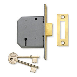 Union 3 Lever Mortice Deadlock Satin Chrome 2.5"