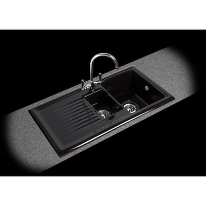 Reginox Black Ceramic Reversible Sink