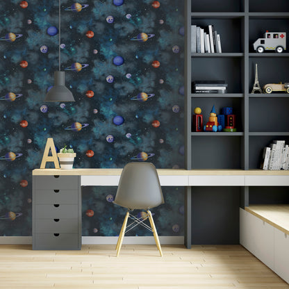 Arthouse Solar Navy Multi Wallpaper