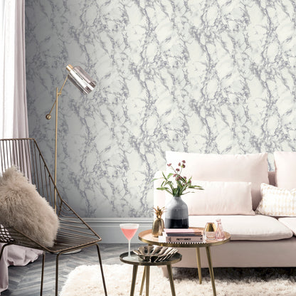 Arthouse Carrara Marble Wallpaper