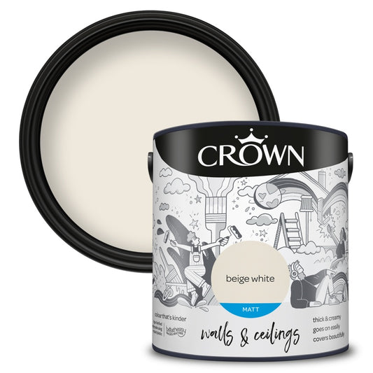 Crown Paredes y Techos Mate 2,5L Beige Blanco