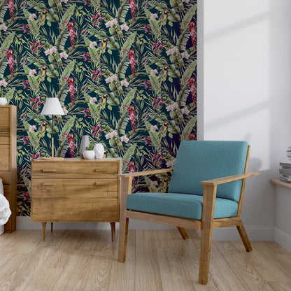 Arthouse Pretty Polly Navy Multi Wallpaper