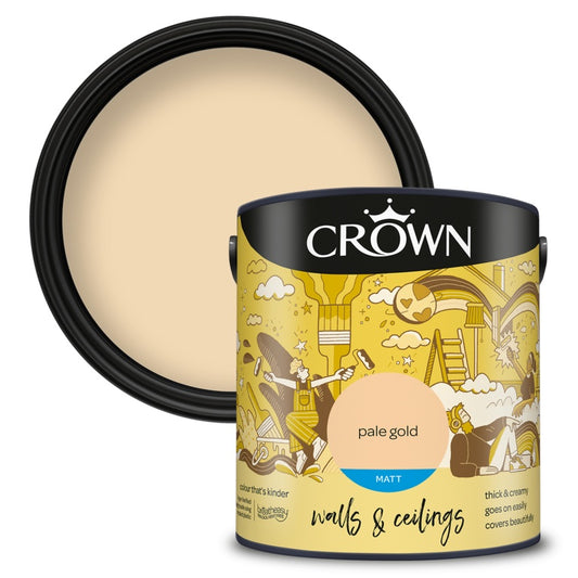 Crown Murs &amp; Plafonds Mat 2,5L Or Pâle