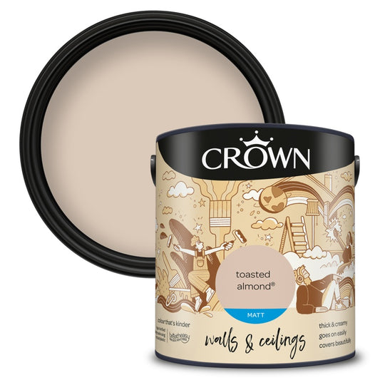 Crown Walls &amp; Techos Mate 2,5L Almendra Tostada