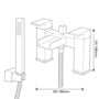 SP Cascade Bath Shower Mixer Tap H: 146mm D: 180mm