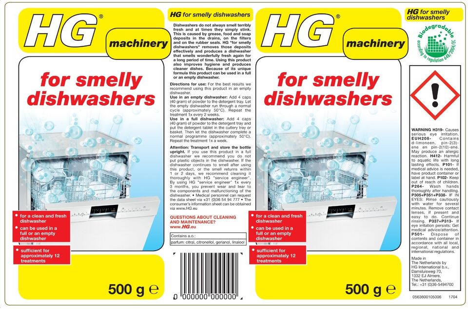 HG para lavavajillas malolientes