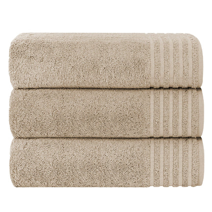 3 Pack Monaco Extra Large Bath Sheets Cotton 500GSM Highly Absorbent Towels Set for Home Gym Beach by OLIVIA ROCCO