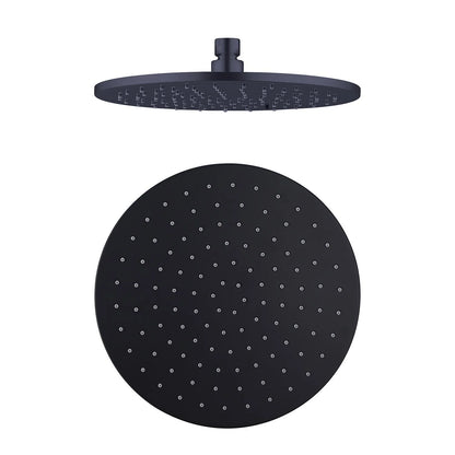 Nero Round Shower Head 200mm